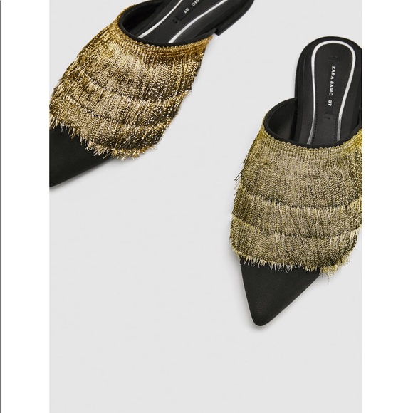 Zara Mules with Fringe NWT ready for Fall Sz: 36 - Picture 5 of 6